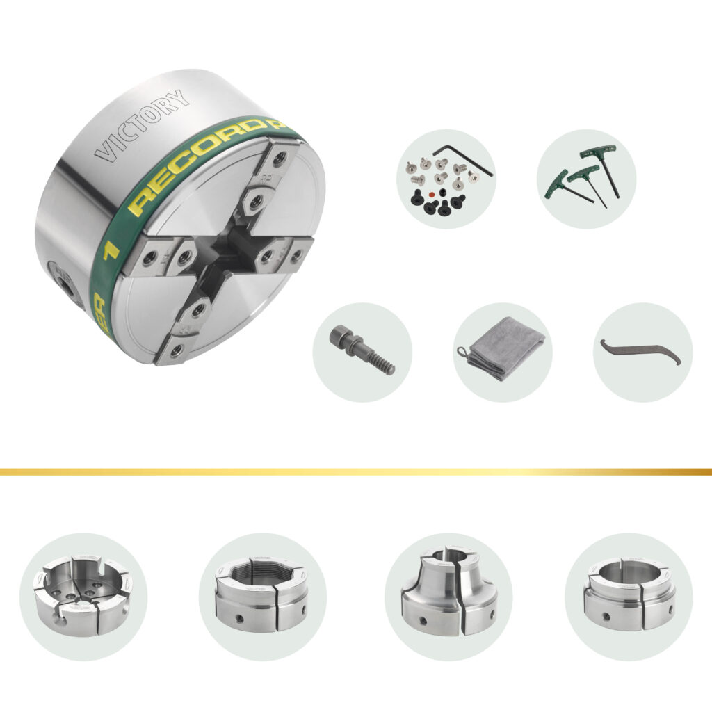Victory Drechsel Futter V100 Set - M33 Aufnahme mit patentierten Schnellwechselsystem
