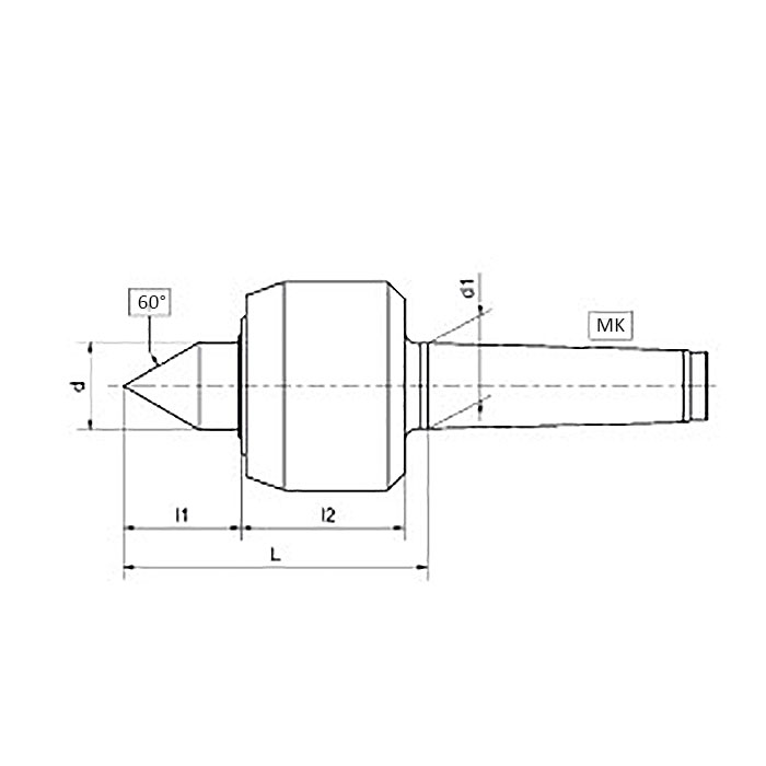 Präzisions-Drehbankspitze für schwere Werkstücke MK6 D=110