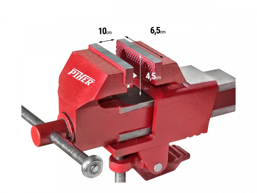 PIHER Kleiner Schraubstock mit Vierkant-Führung