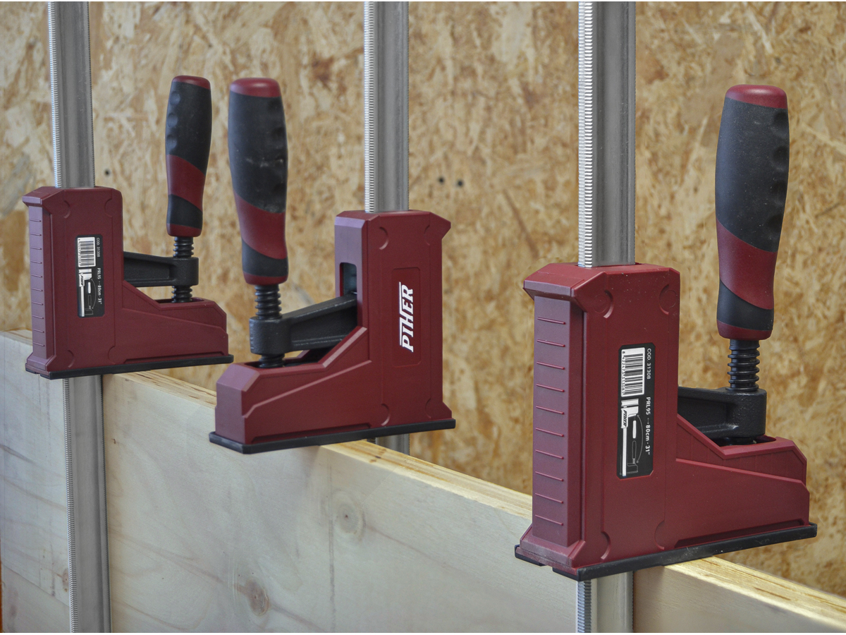 PIHER Parallel Schraubzwinge (Korpuszwinge) PRL700 bis 700 kg Spannkraft Spannweite 30-200 cm