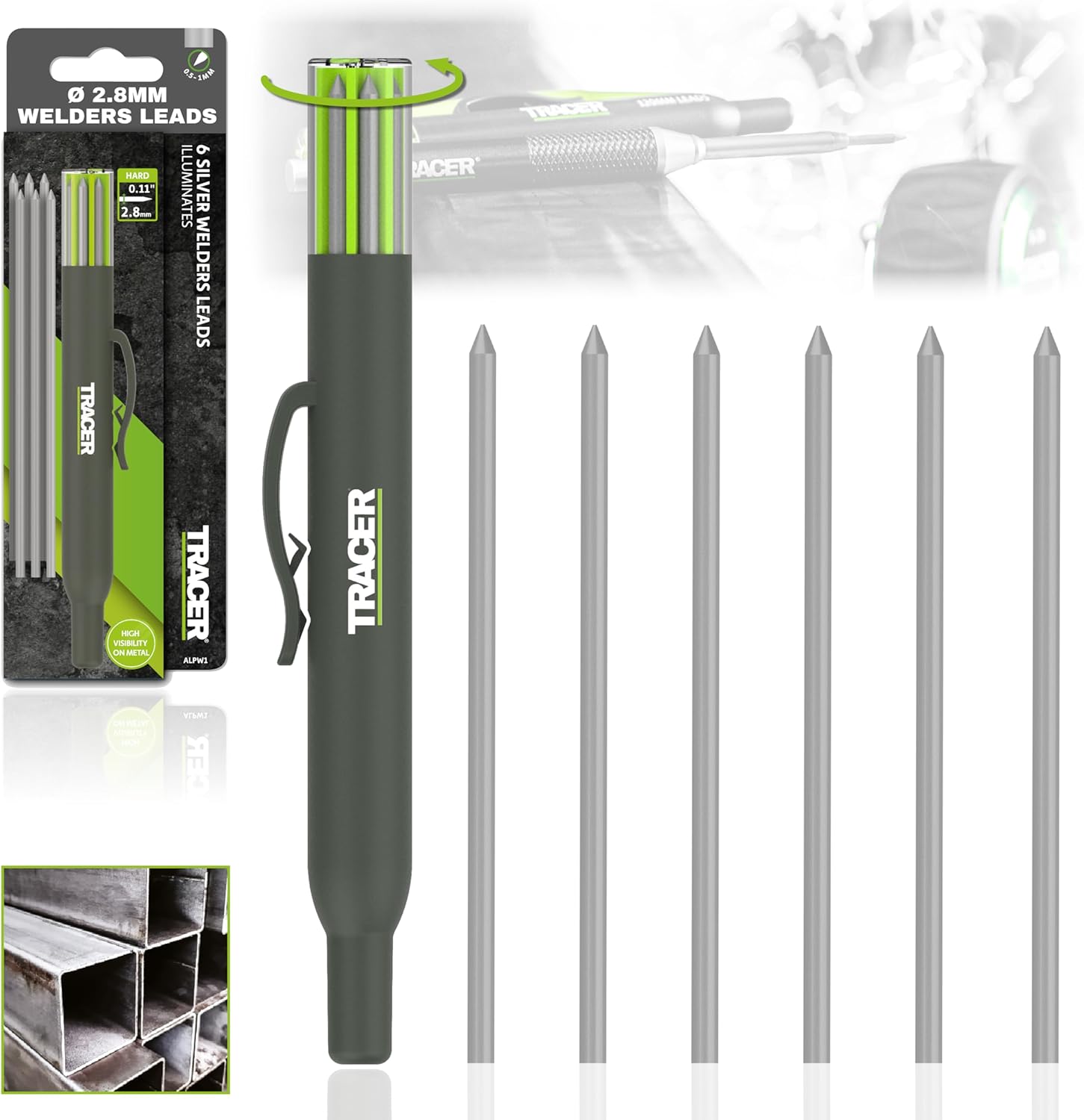 6 Silberschweisserminen Ersatzminen für Tracer Tieflochbleistift   
