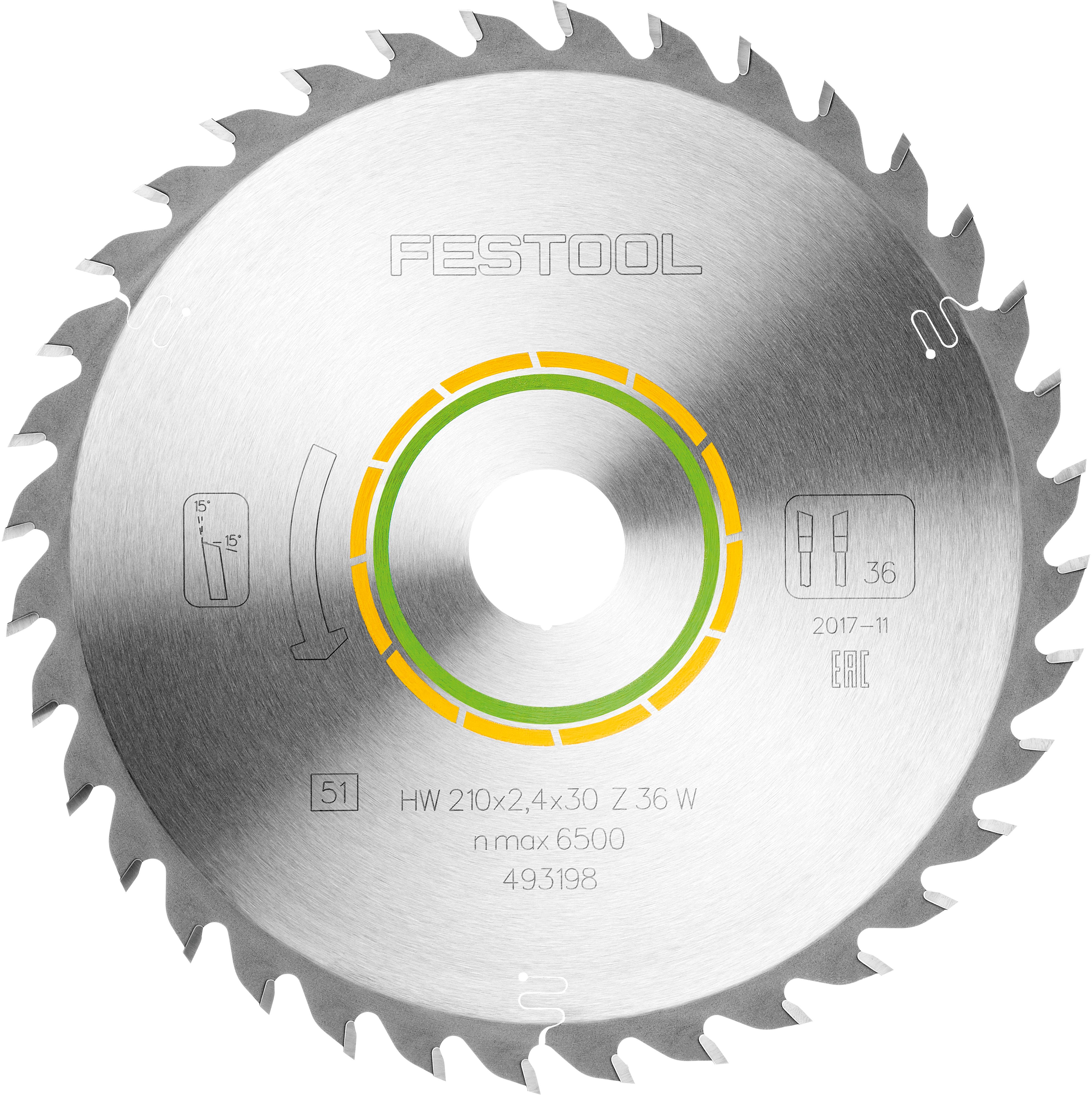 Festool Kreissägeblatt WOOD UNIVERSAL HW 210x2,4x30 W36