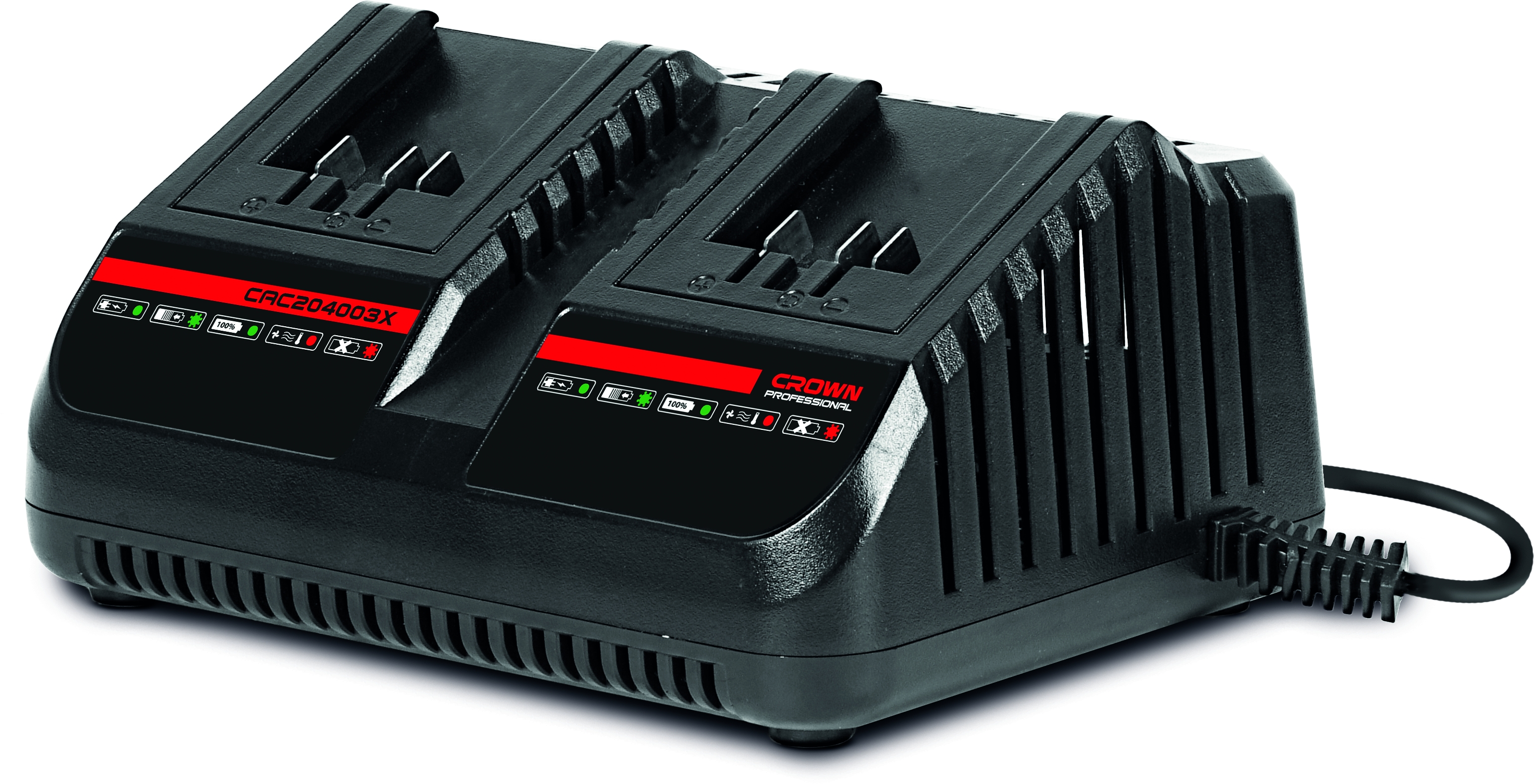 CROWN Akku Doppelladegerät 20 V 4 A