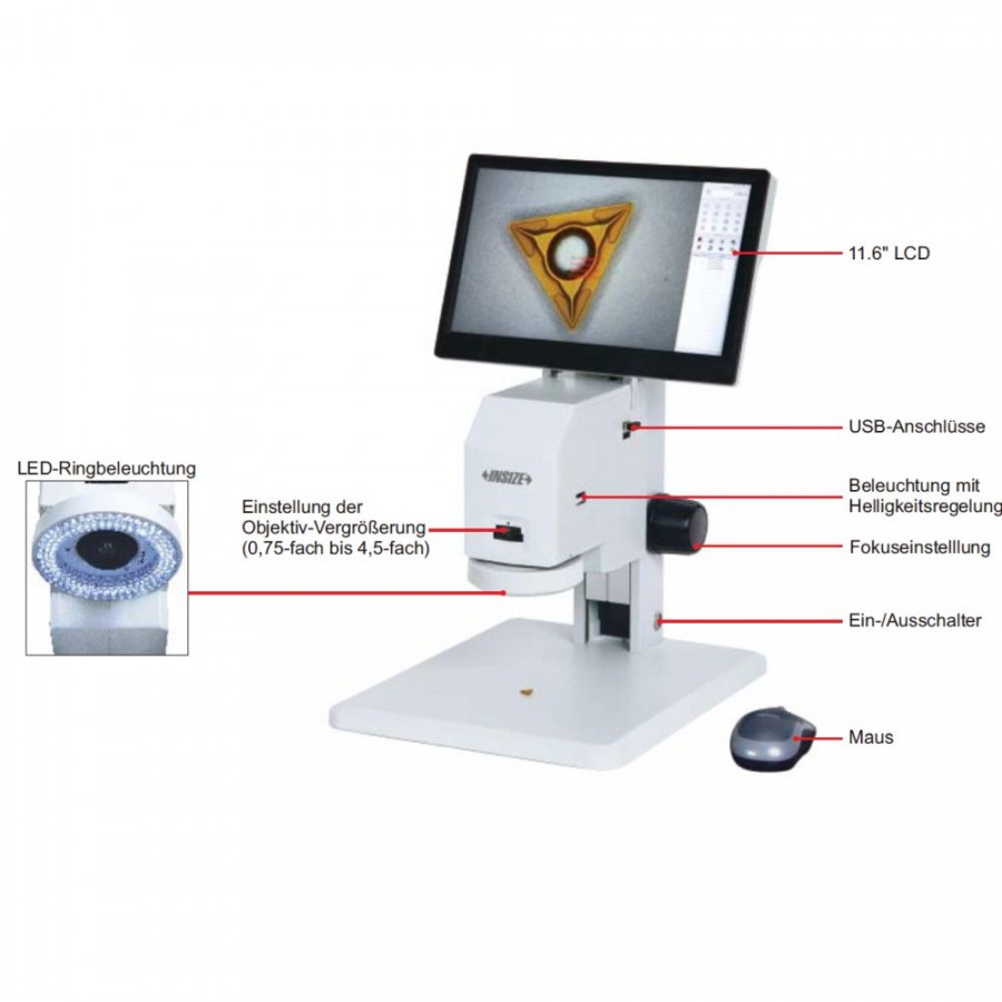 Insize Digital Mikroskop (mit Messmöglichkeit)