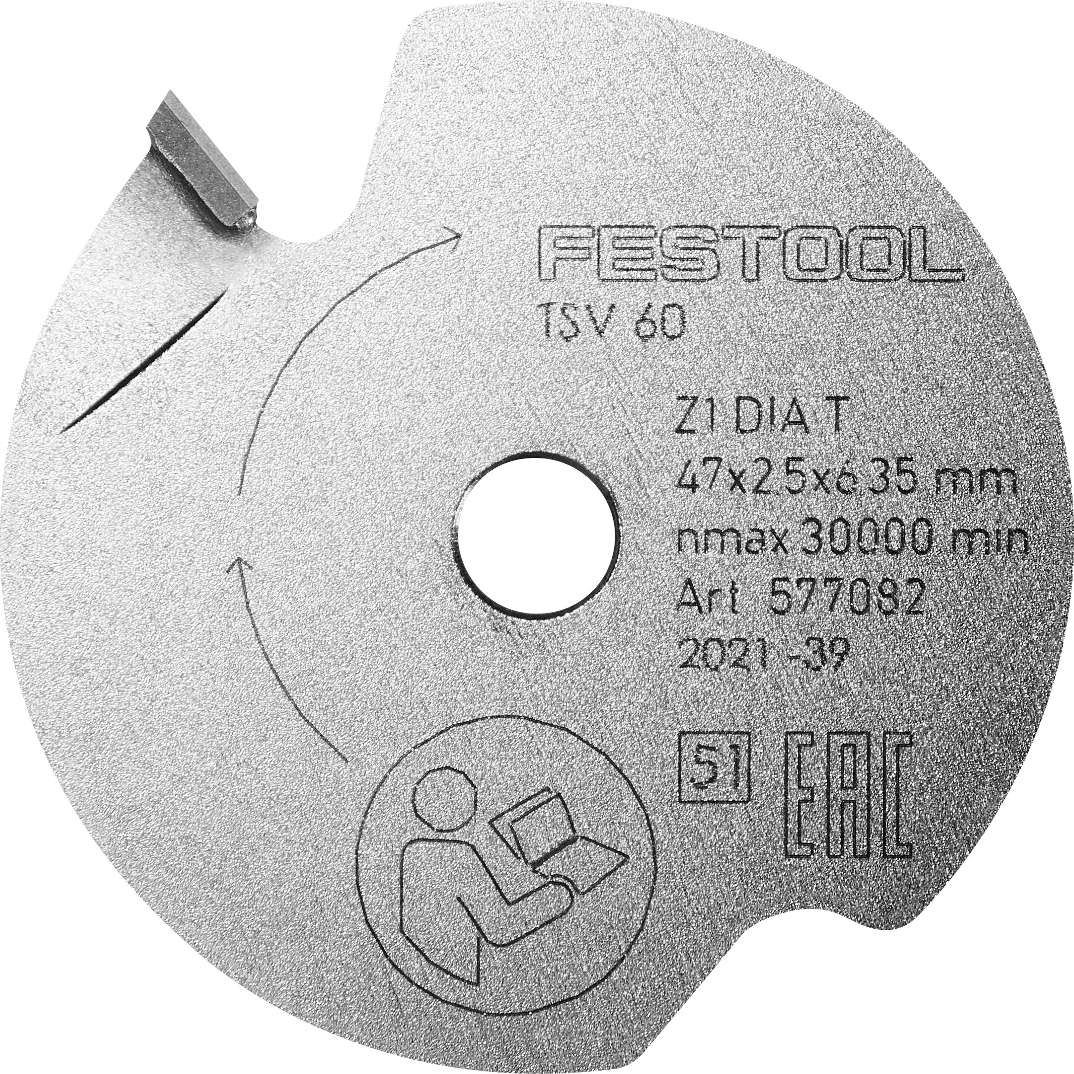 Zubehör Festool Vorritz-Sägeblatt DIA 47x2,5x6,35 T1