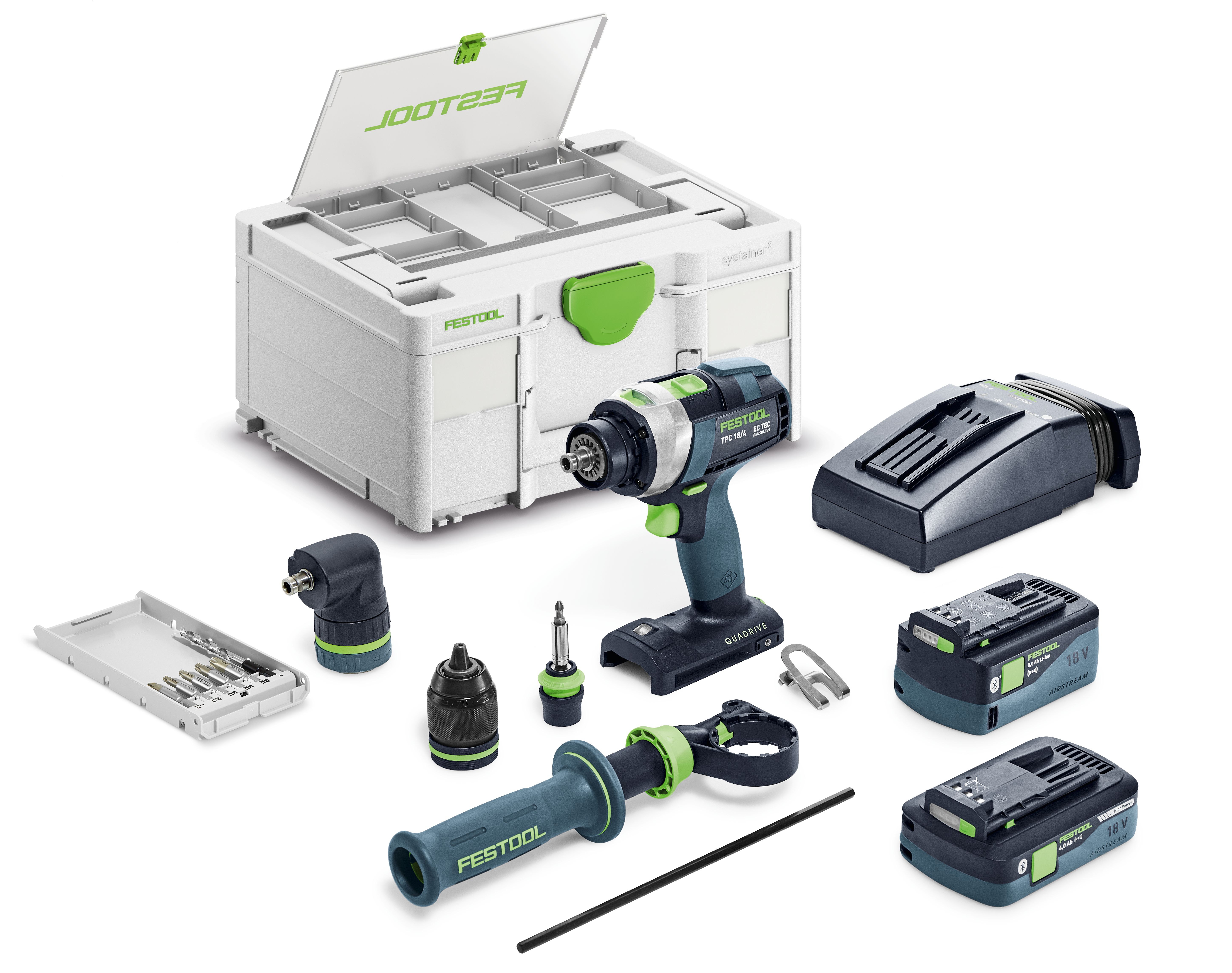 Festool Akku-Schlagbohrschrauber QUADRIVE TPC 18/4 5,0/4,0 I-Set