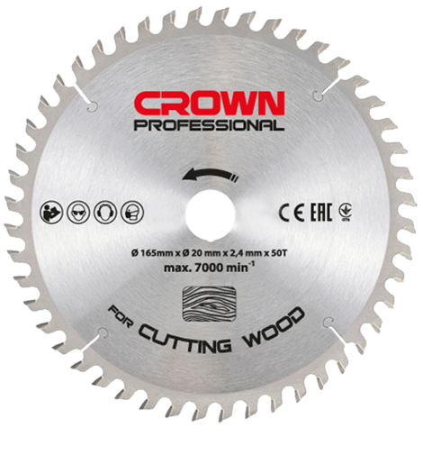 CROWN Kreissägeblatt 165x20 mm Holz