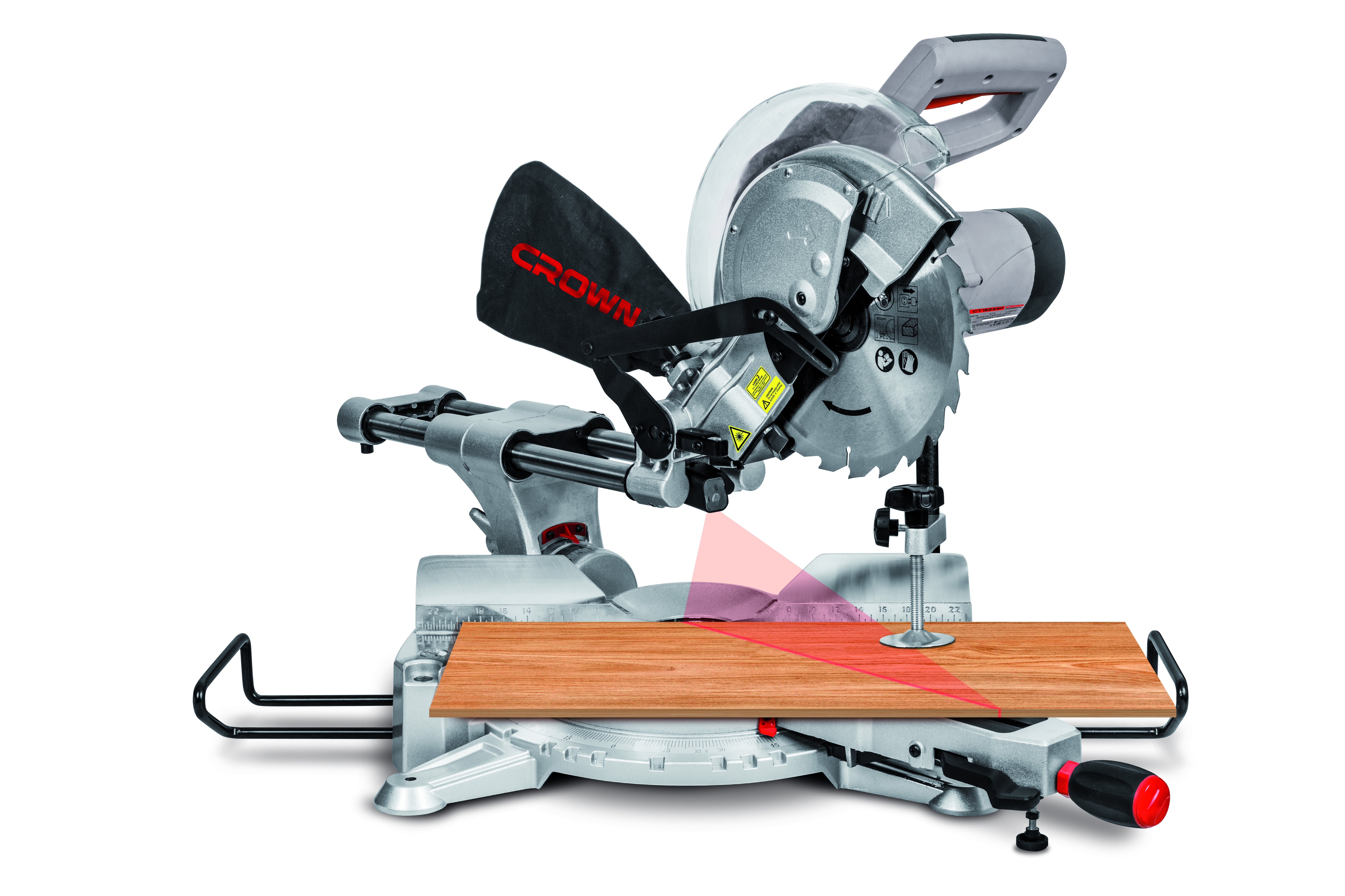CROWN Kapp und Gehrungssäge mit Zugfunktion 1800 W 255 mm