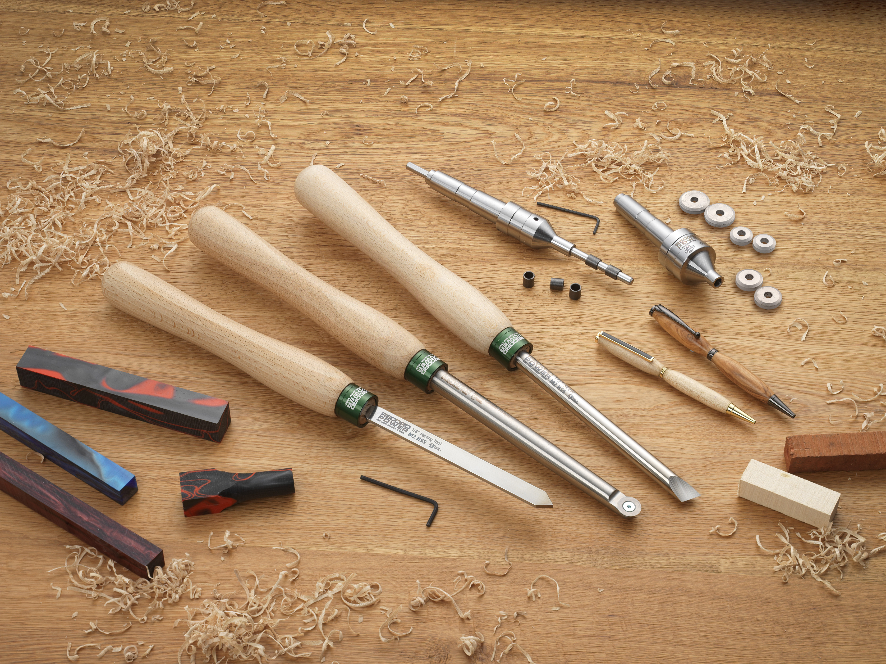Drechselstahl Drechselmesser Pro Comfort Set (8-teilig) für kleine Projekte Master Kollektion     