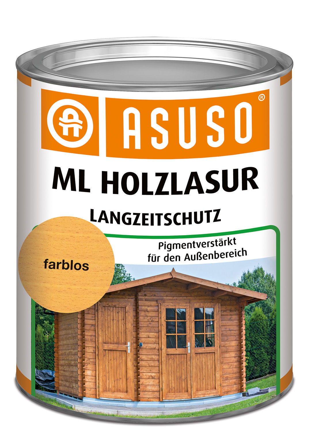 ASUSO ML Holzlasur Langzeitschutz – Edelweiß