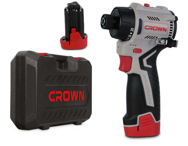 CROWN Akkuschrauber 12 V 45 Nm Set