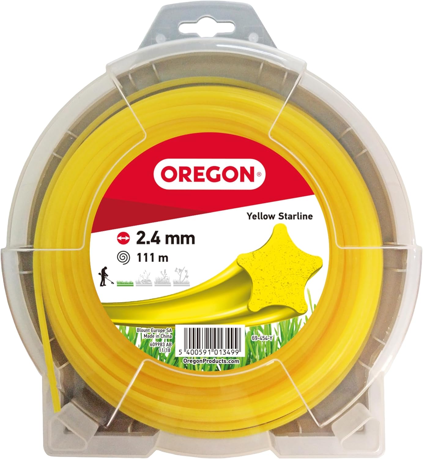 Sternförmiger Nylon Mähfaden / Trimmerfaden für saubere Schnittkanten