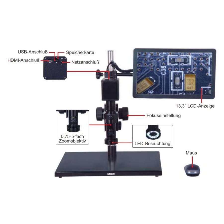 Insize Digitales Autofokus-Mikroskop (mit Anzeige)