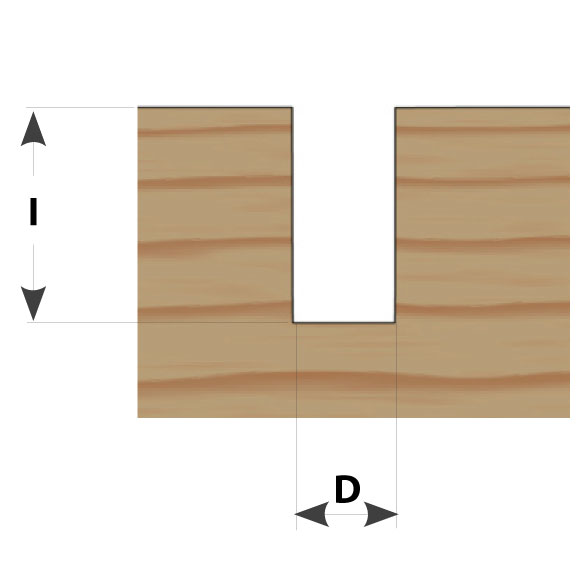 Nutfräser HW S=8 D12,55 x 25,4 mm - M100