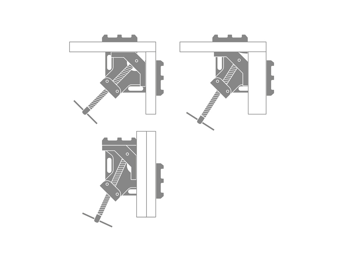 PIHER Metall-Winkelspanner A-15 Spannweite bis 5,5 cm