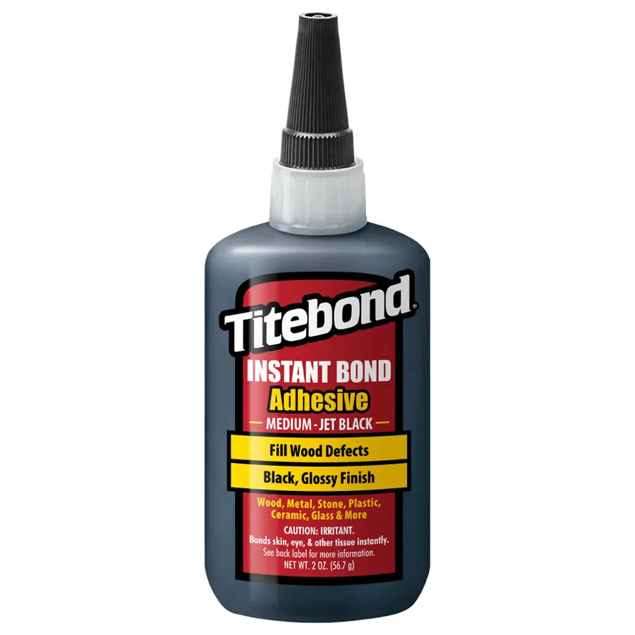 Titebond Sekundenkleber für Holz, schwarz – Instant Bond Medium 59 ml 