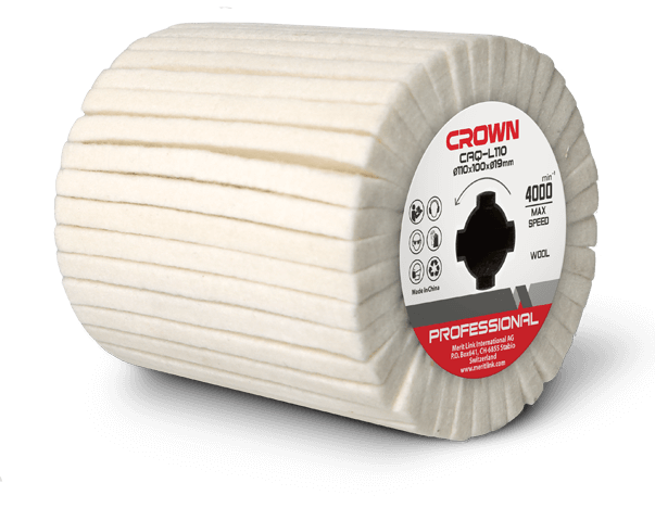 Wolle Schleifbürste Ø110 x 100 x Ø19 mm für Metall / Edelstahl / Marmor