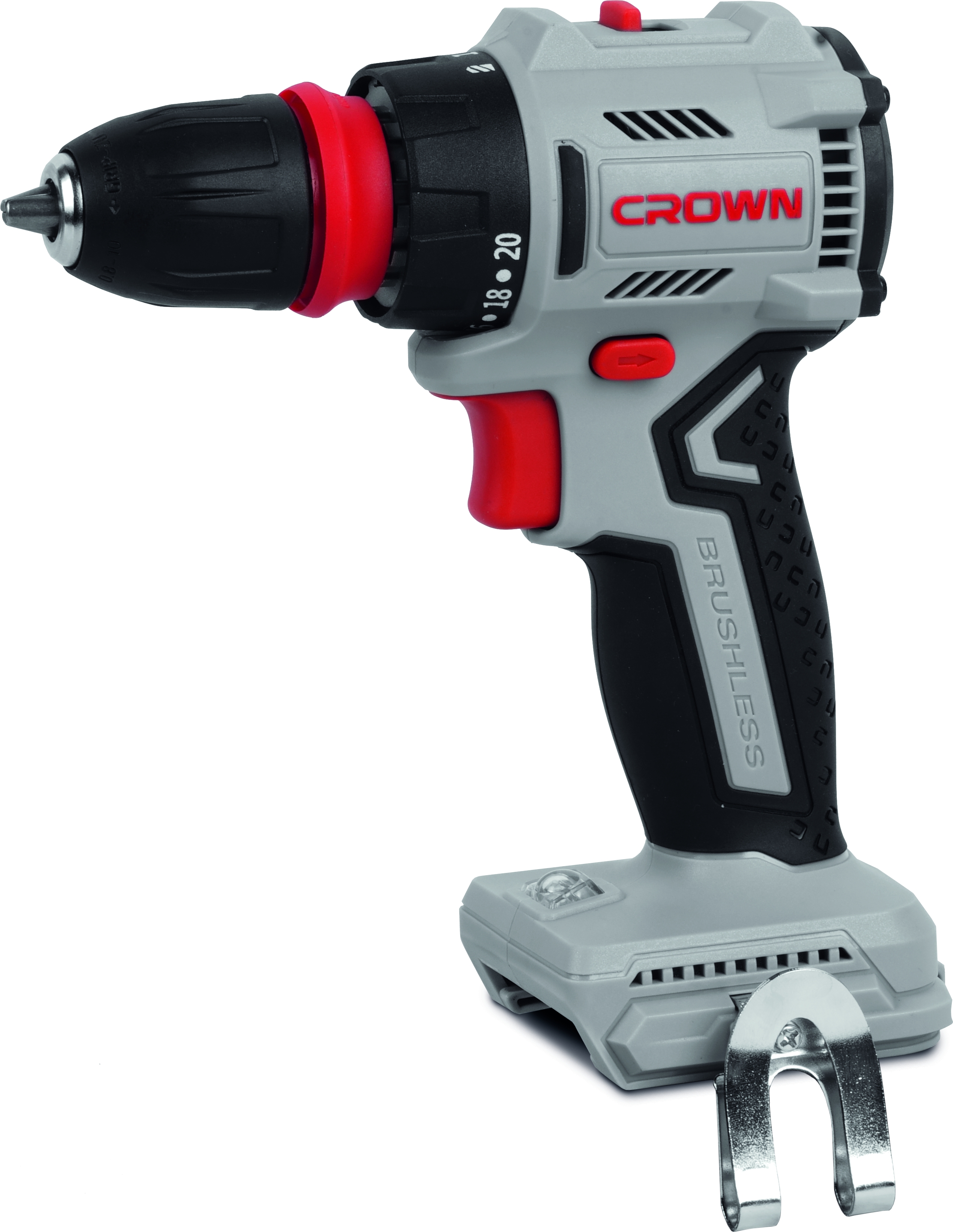 CROWN Akku Bohrschrauber 20 V 50 Nm mit verschiedenen Aufsätzen