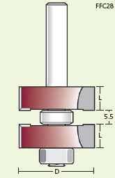 T-Nut Federfräser HW Z=2+2