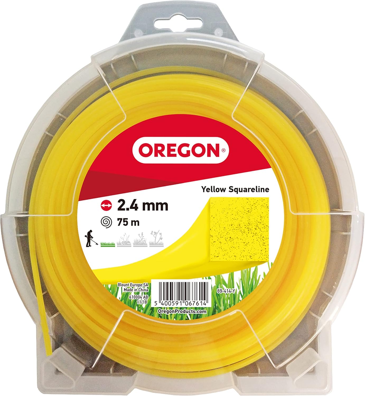 Quadratischer Nylon Mähfaden / Trimmerfaden für einen aggressiven Schnitt