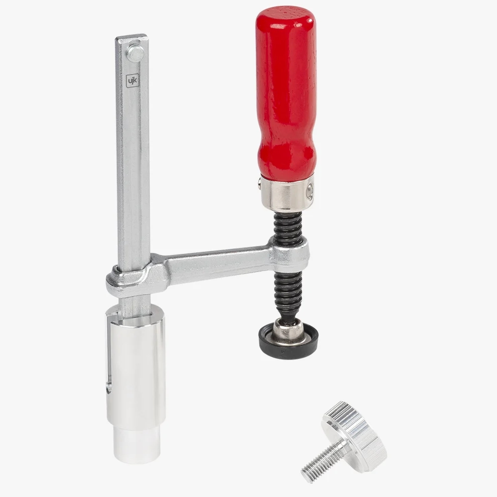 UJK Werkbankzwinge mit Schraubgewinde für ø20mm Lochsystem - Spannweite 13 cm