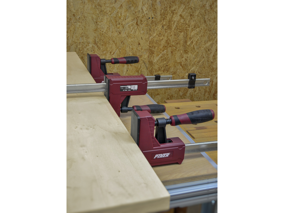 PIHER Parallel Schraubzwinge (Korpuszwinge) PRL700 bis 700 kg Spannkraft Spannweite 30-200 cm
