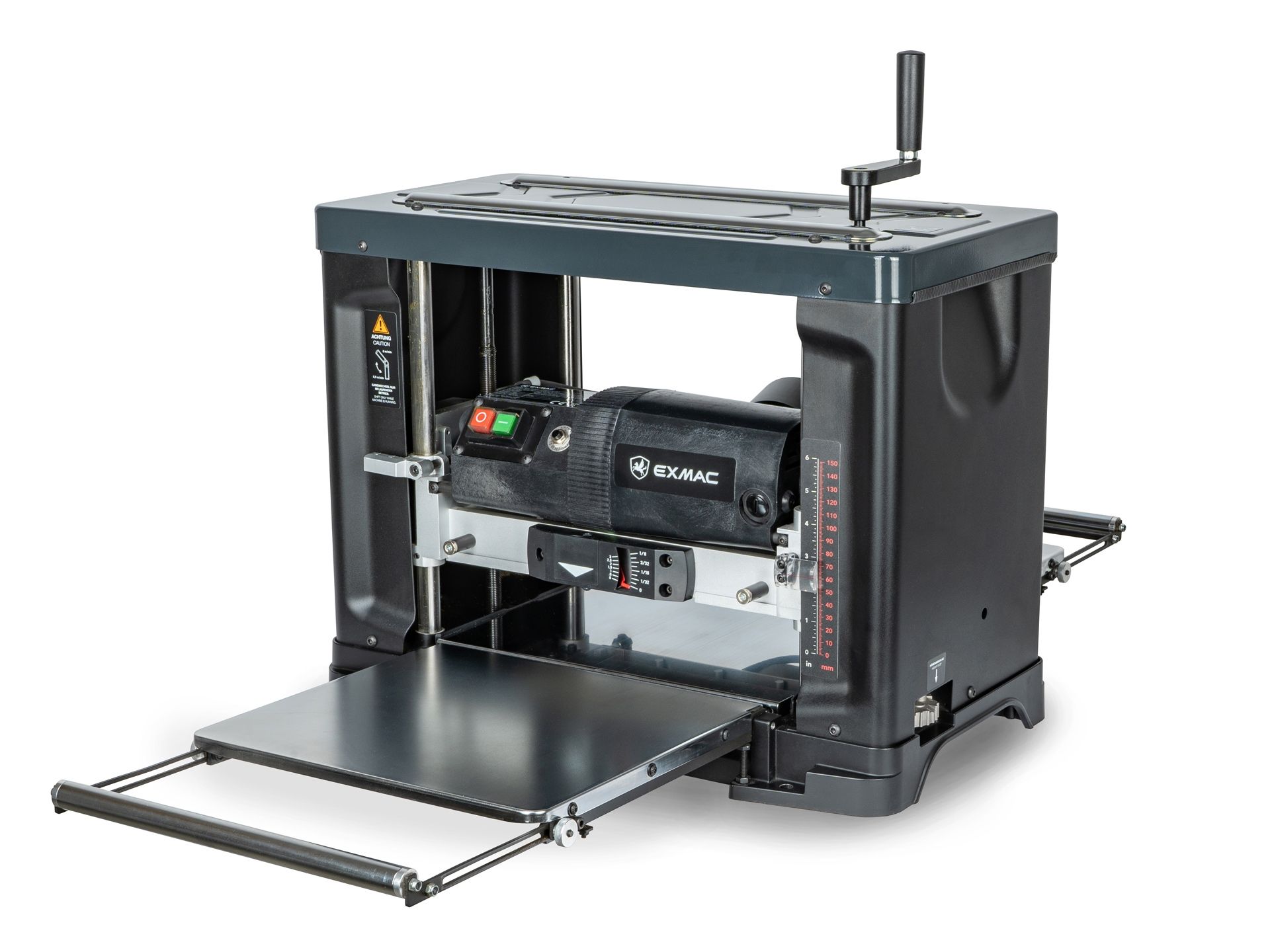 EXMAC Tragbare Dickenhobelmaschine 1500 W 330 mm mit HM Wendeplatten