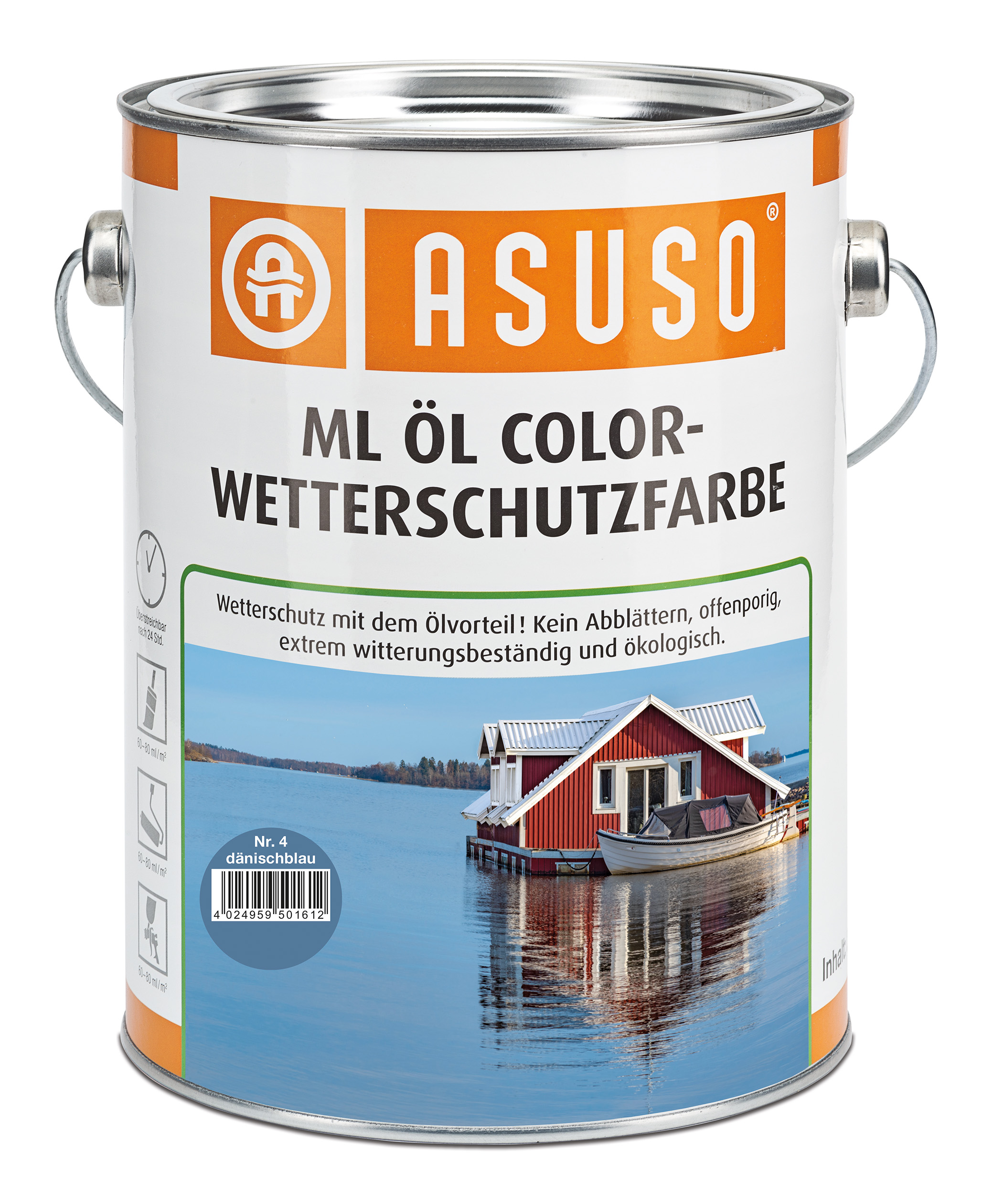 ASUSO ML Öl Color-Wetterschutzfarbe – Dänischblau