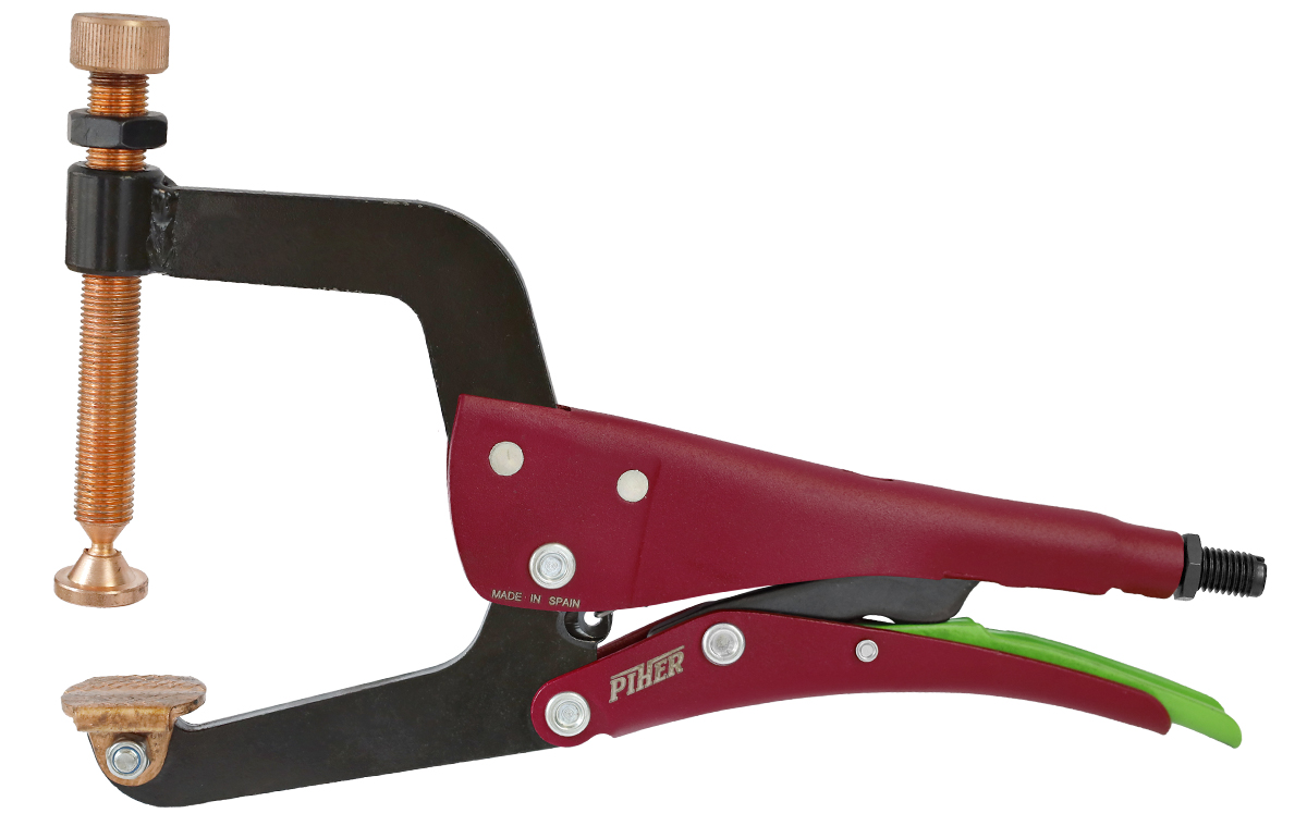 PIHER Gripzange Spannweite 2,5-17 cm mit Spindel zum Schweißen